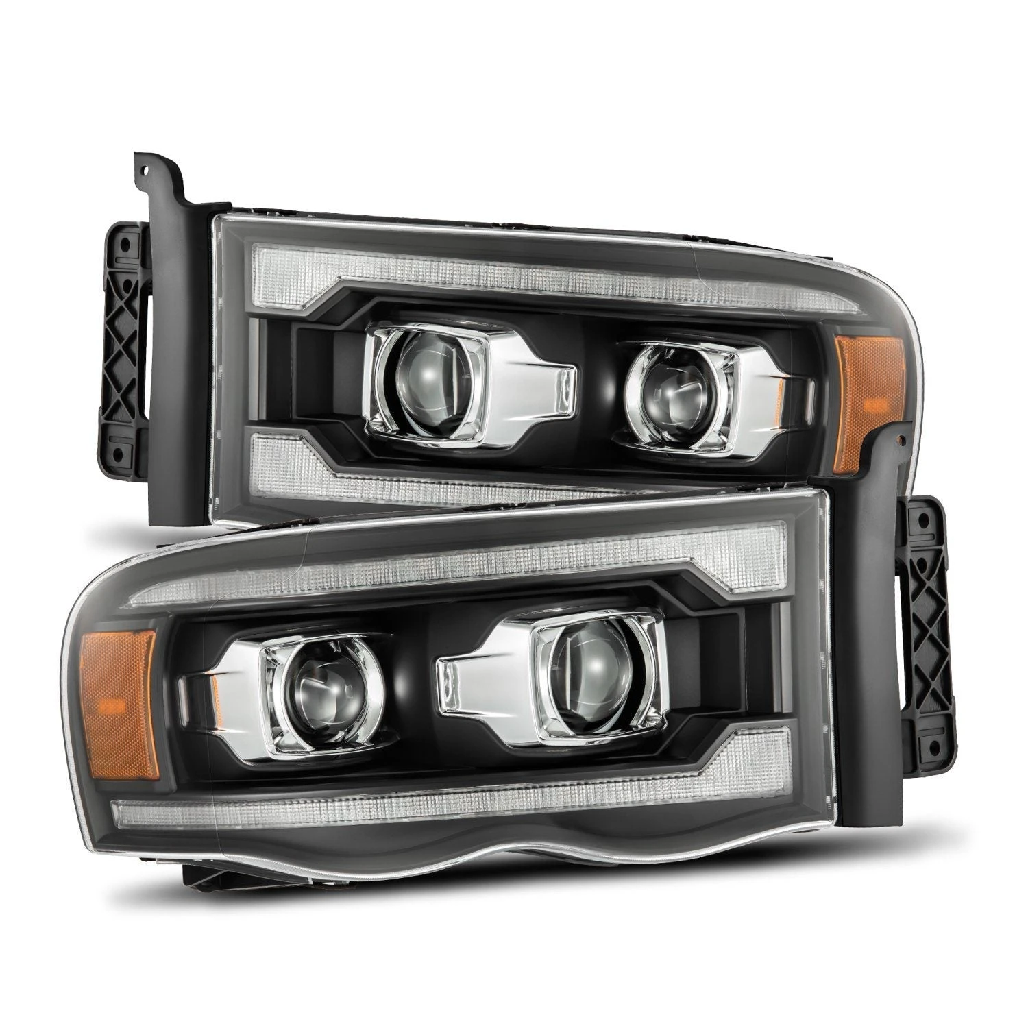 02-05 Dodge Ram LUXX-Series LED Projector Headlights Black 3 02-05 Dodge Ram LUXX-Series LED Projector Headlights Black