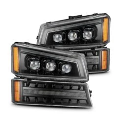03-06 Chevrolet Silverado/02-06 Avalanche (without Body Cladding) NOVA-Series LED Projector Headlights Alpha-Black