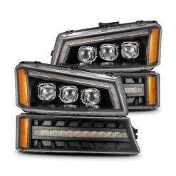 03-06 Chevrolet Silverado/02-06 Avalanche (without Body Cladding) NOVA-Series LED Projector Headlights Black