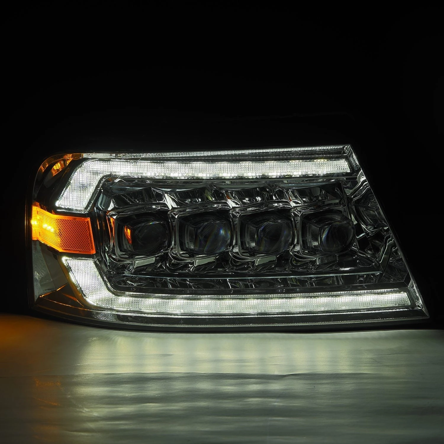 04-08 Ford F150 / 06-08 Lincoln Mark LT NOVA-Series LED Projector Headlights Chrome 8 04-08 Ford F150 / 06-08 Lincoln Mark LT NOVA-Series LED Projector Headlights Chrome - Image 6