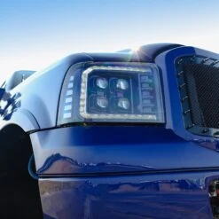 05-07 Ford Super Duty/Excursion NOVA-Series LED Projector Headlights Black -Car Light Shop 05 07 ford super dutyexcursion nova series led projector headlights black 746681