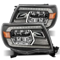 05-11 Toyota Tacoma LUXX-Series LED Crystal Headlights Black