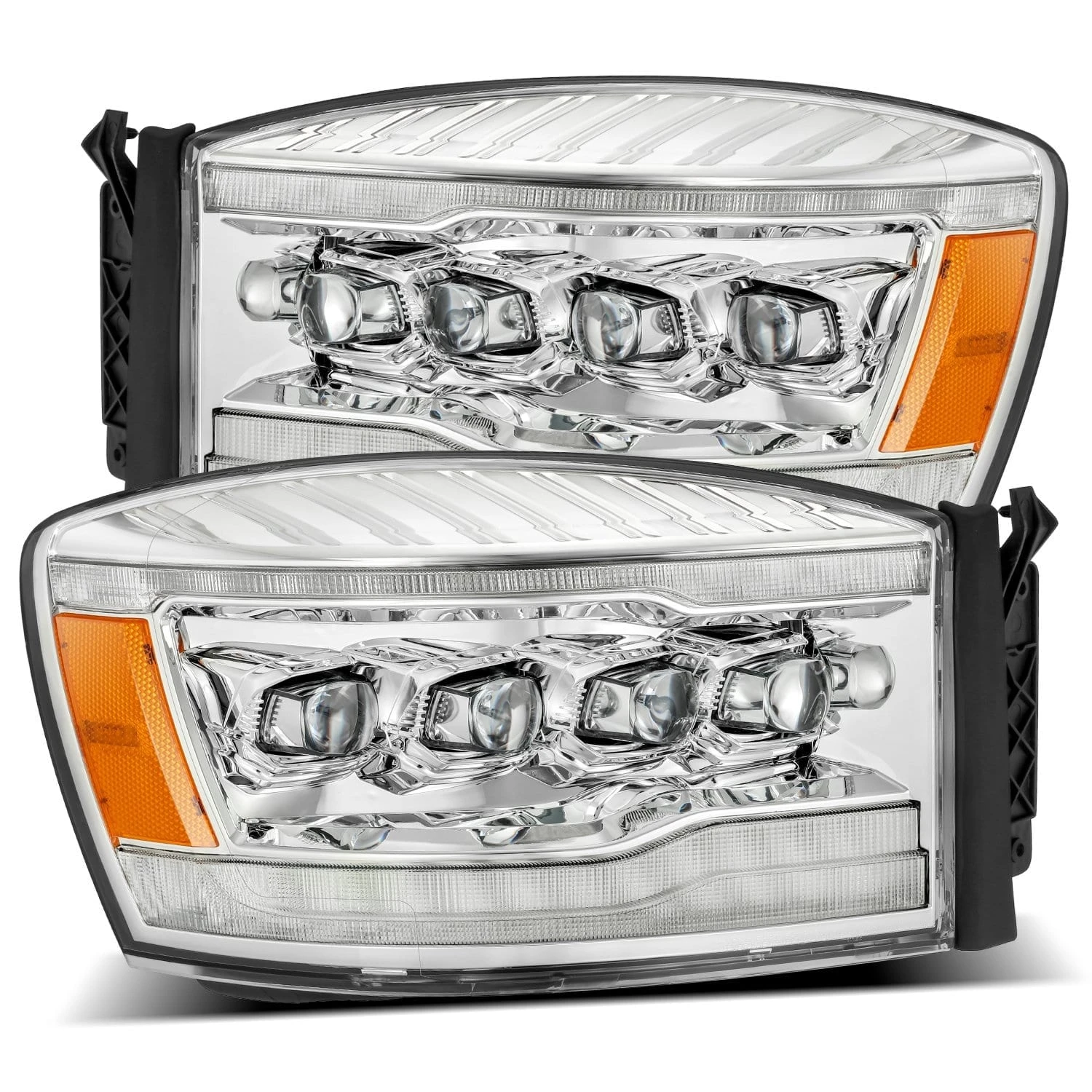 06-08 Dodge Ram NOVA-Series LED Projector Headlights Chrome 3 06-08 Dodge Ram NOVA-Series LED Projector Headlights Chrome