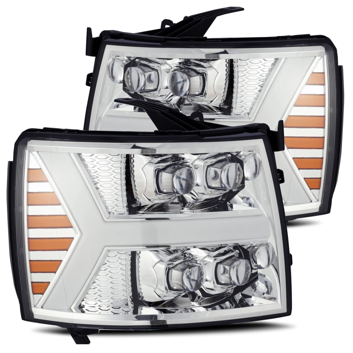 07-13 Chevrolet Silverado NOVA-Series LED Projector Headlights Chrome 3 07-13 Chevrolet Silverado NOVA-Series LED Projector Headlights Chrome