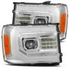 07-13 GMC Sierra LUXX-Series LED Projector Headlights Chrome -Car Light Shop 07 13 gmc sierra luxx series led projector headlights chrome 586530
