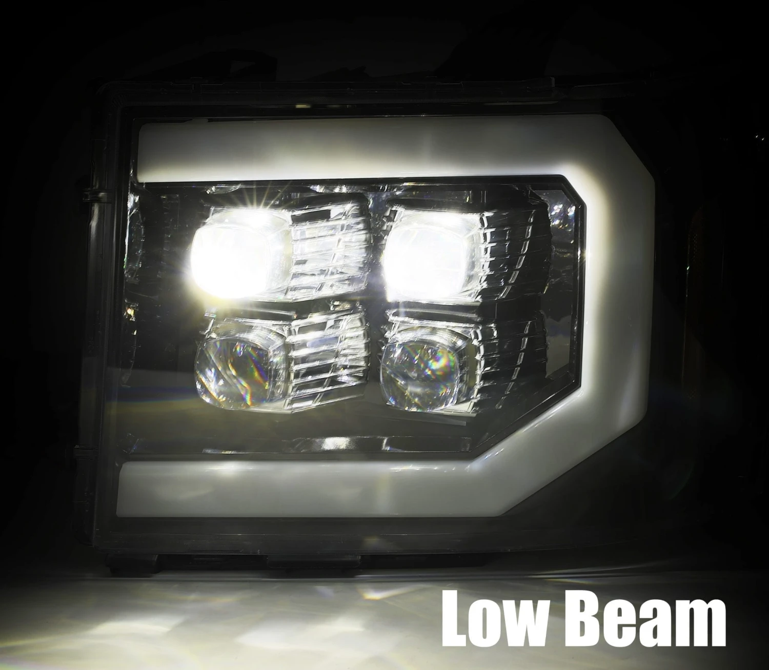 07-13 GMC Sierra NOVA-Series LED Projector Headlights Black 6 07-13 GMC Sierra NOVA-Series LED Projector Headlights Black - Image 4