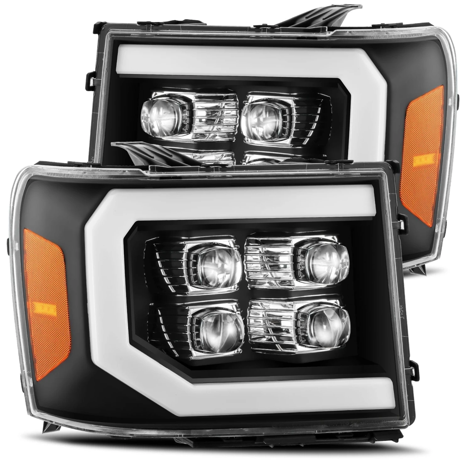 07-13 GMC Sierra NOVA-Series LED Projector Headlights Black 3 07-13 GMC Sierra NOVA-Series LED Projector Headlights Black