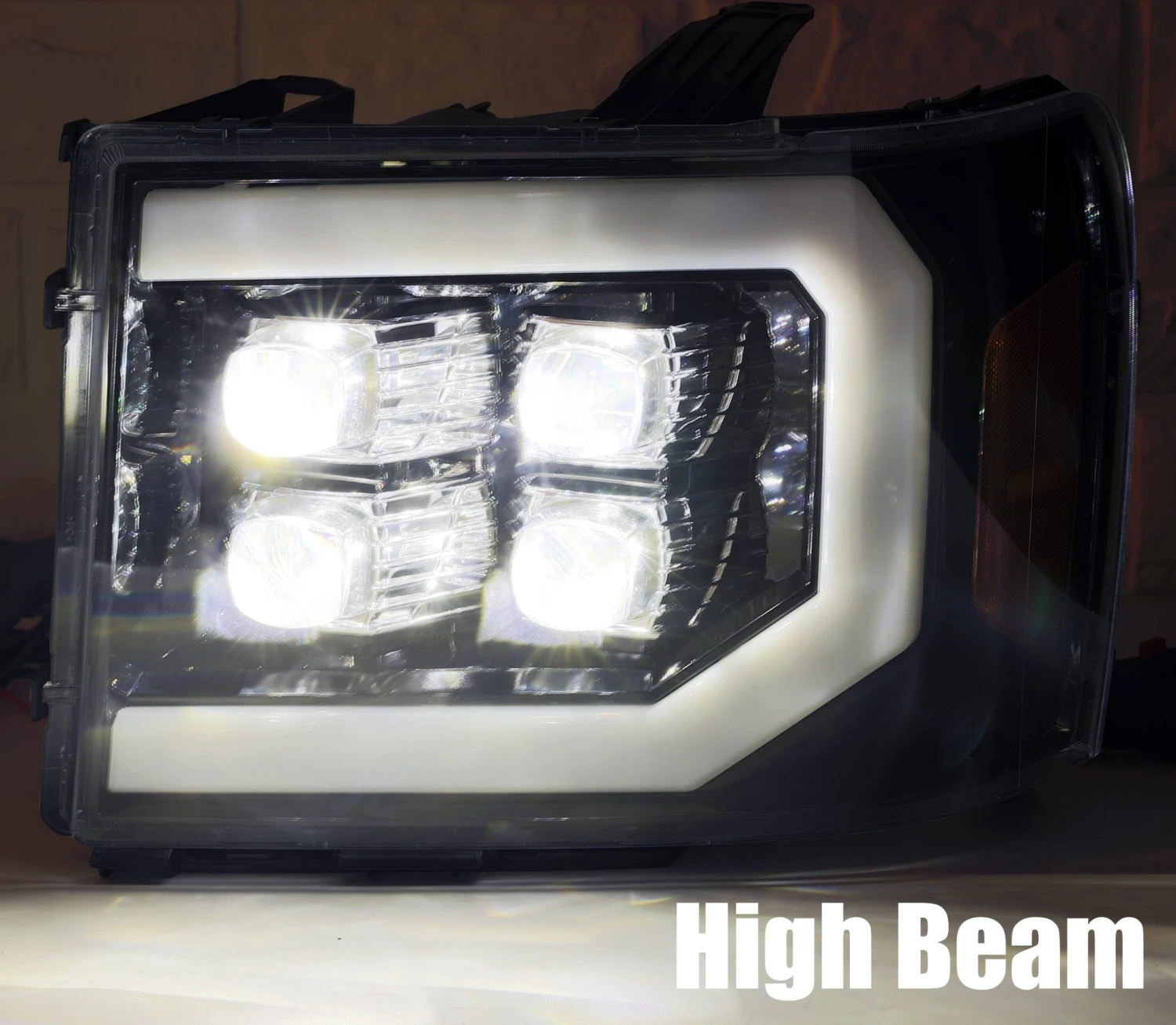 07-13 GMC Sierra NOVA-Series LED Projector Headlights Black 7 07-13 GMC Sierra NOVA-Series LED Projector Headlights Black - Image 5
