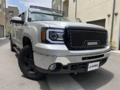 07-13 GMC Sierra PRO-Series Halogen Projector Headlights Black -Car Light Shop 07 13 gmc sierra pro series halogen projector headlights black 436184