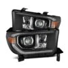 07-13 Toyota Tundra/08-17 Toyota Sequoia MK II LUXX-Series LED Projector Headlights Black (With Level Adjuster) -Car Light Shop 07 13 toyota tundra08 17 toyota sequoia mk ii luxx series led projector headlights black with level adjuster 606311