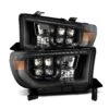 07-13 Toyota Tundra/08-17 Toyota Sequoia MK II NOVA-Series LED Projector Headlights Alpha-Black (With Level Adjuster) -Car Light Shop 07 13 toyota tundra08 17 toyota sequoia mk ii nova series led projector headlights alpha black with level adjuster 617316