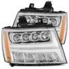 07-14 Chevrolet Tahoe/Suburban/07-13 Avalanche NOVA-Series LED Projector Headlights Chrome -Car Light Shop 07 14 chevrolet tahoesuburban07 13 avalanche nova series led projector headlights chrome 282282