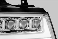 07-14 Chevrolet Tahoe/Suburban/07-13 Avalanche NOVA-Series LED Projector Headlights Chrome -Car Light Shop 07 14 chevrolet tahoesuburban07 13 avalanche nova series led projector headlights chrome 434863