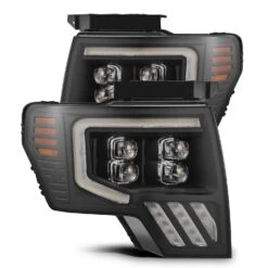 09-14 Ford F150 MKII NOVA-Series LED Projector Headlights Black -Car Light Shop 09 14 ford f150 mkii nova series led projector headlights black 774926