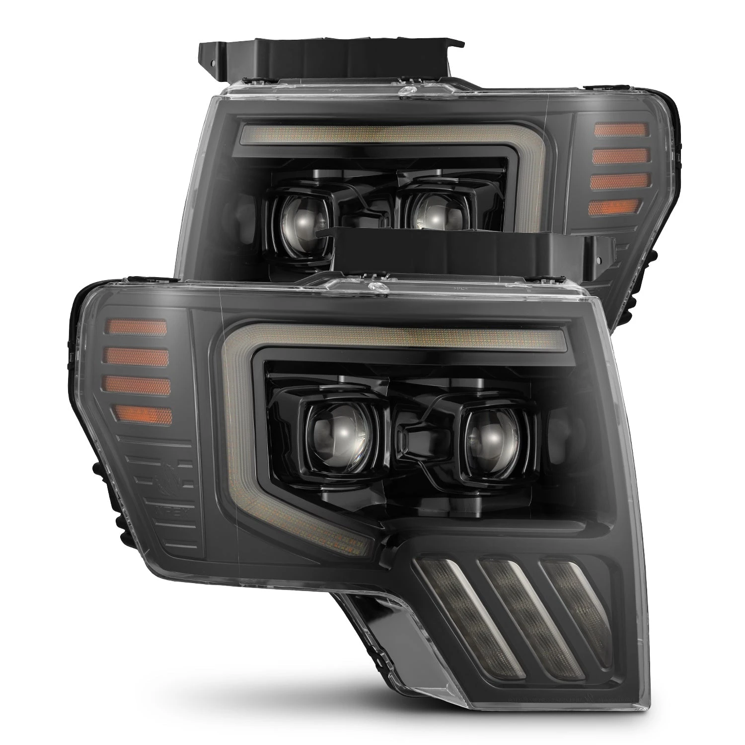 09-14 Ford F150 MKII PRO-Series Halogen Projector Headlights Alpha-Black 8 09-14 Ford F150 MKII PRO-Series Halogen Projector Headlights Alpha-Black - Image 6