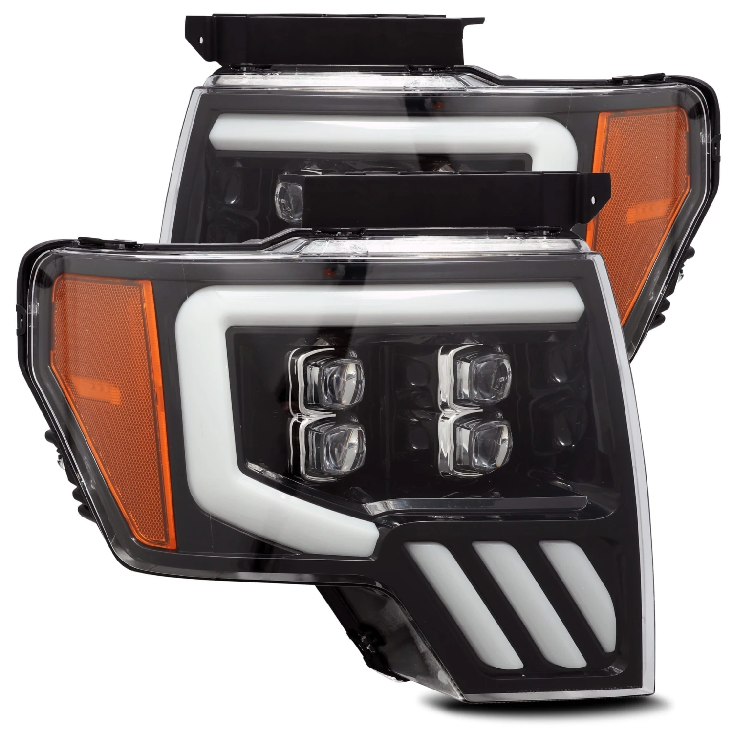09-14 Ford F150 NOVA-Series LED Projector Headlights Jet Black 3 09-14 Ford F150 NOVA-Series LED Projector Headlights Jet Black