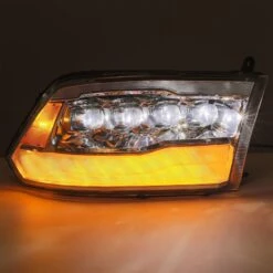 09-18 Ram Truck NOVA-Series LED Projector Headlights Chrome -Car Light Shop 09 18 ram truck nova series led projector headlights chrome 250222