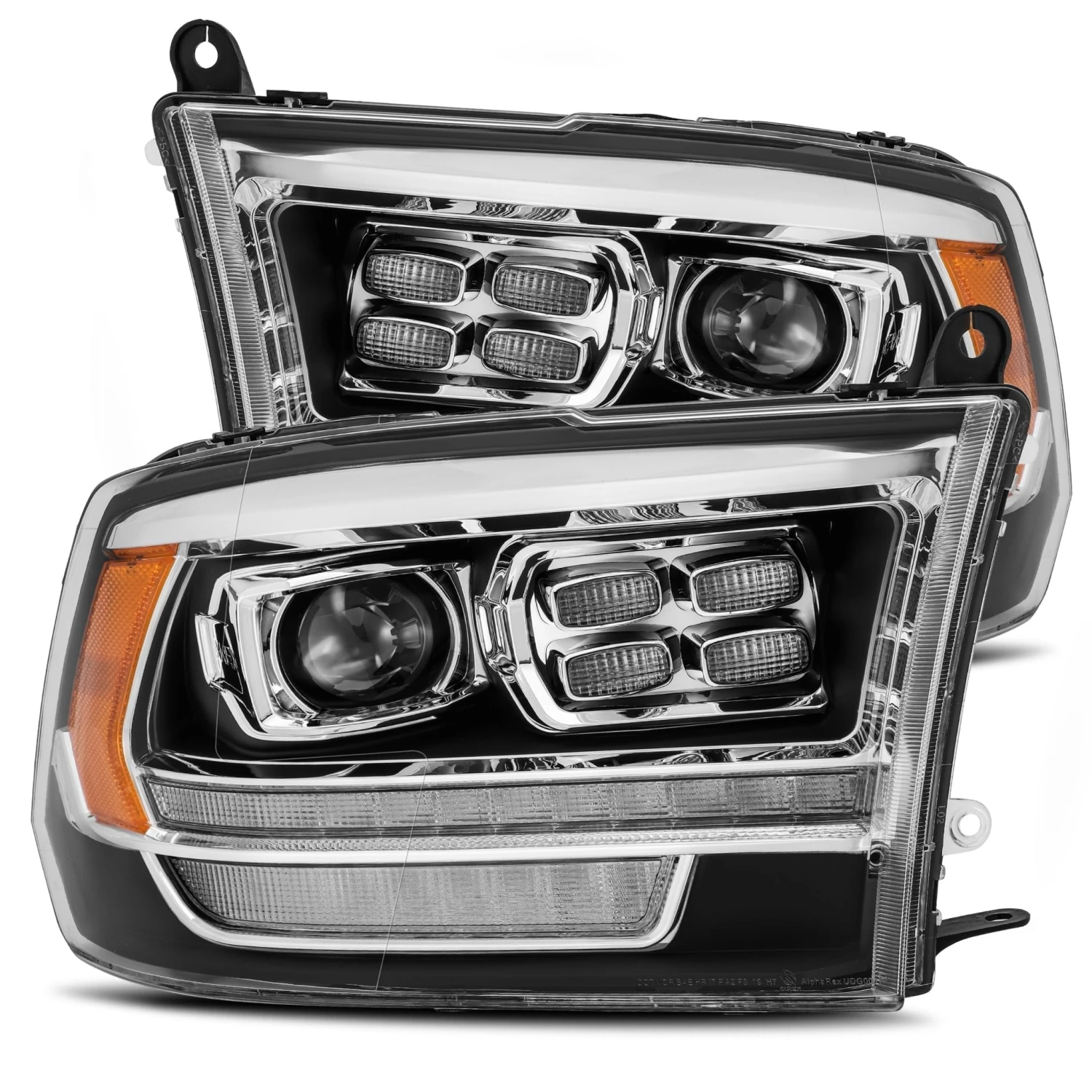09-18 Ram Truck PRO-Series (5th Gen 2500 Style) Projector Headlights Black 3 09-18 Ram Truck PRO-Series (5th Gen 2500 Style) Projector Headlights Black