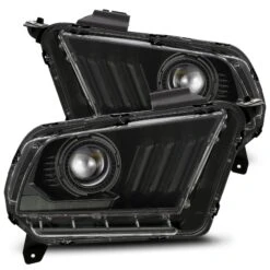 10-12 Ford Mustang PRO-Series Halogen Projector Headlights Alpha-Black