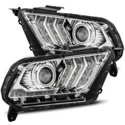 10-12 Ford Mustang PRO-Series Halogen Projector Headlights Chrome