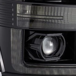 11-16 Ford Super Duty LUXX-Series LED Projector Headlights Alpha-Black -Car Light Shop 11 16 ford super duty luxx series led projector headlights alpha black 584425
