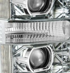 11-16 Ford Super Duty LUXX-Series LED Projector Headlights Chrome -Car Light Shop 11 16 ford super duty luxx series led projector headlights chrome 855151