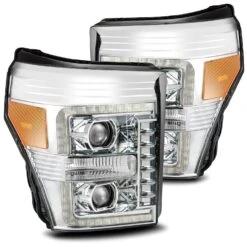 11-16 Ford Super Duty PRO-Series Halogen Projector Headlights Chrome