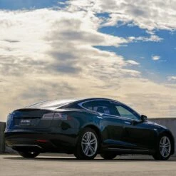 12-21 Tesla Model S LUXX-Series LED Tail Lights Black Smoke (With Black Trunk Center Piece Replacement) -Car Light Shop 12 20 tesla model s luxx series led tail lights black smoke with black trunk center piece replacement 521433