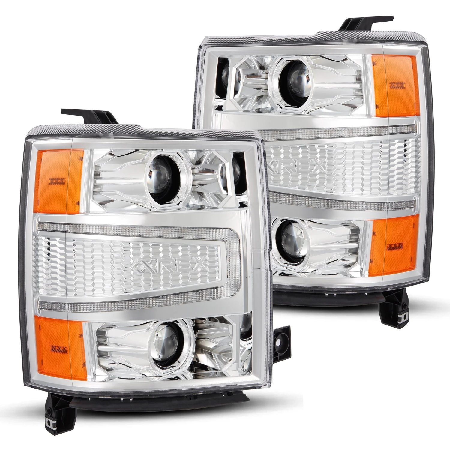 14-15 Chevrolet Silverado LUXX-Series LED Projector Headlights Chrome 3 14-15 Chevrolet Silverado LUXX-Series LED Projector Headlights Chrome