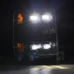 14-15 Chevrolet Silverado NOVA-Series LED Projector Headlights Alpha-Black -Car Light Shop 14 15 chevrolet silverado nova series led projector headlights alpha black 201517