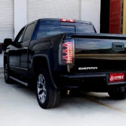 14-18 GMC Sierra 1500/2500HD/3500HD LUXX-Series LED Tail Lights Black-Red -Car Light Shop 14 18 gmc sierra 15002500hd3500hd luxx series led tail lights black red 383462