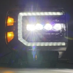 14-18 GMC Sierra NOVA-Series LED Projector Headlights Alpha-Black -Car Light Shop 14 18 gmc sierra nova series led projector headlights alpha black 144031