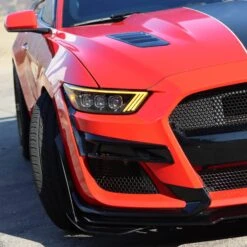 15-17 Ford Mustang/18-20 Mustang Shelby GT350/GT500 NOVA-Series LED Projector Headlights Alpha-Black -Car Light Shop 15 17 ford mustang18 20 mustang shelby gt350gt500 nova series led projector headlights alpha black 107993