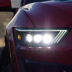 15-17 Ford Mustang/18-20 Mustang Shelby GT350/GT500 NOVA-Series LED Projector Headlights Black -Car Light Shop 15 17 ford mustang18 20 mustang shelby gt350gt500 nova series led projector headlights black 436405