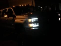 15-19 Chevrolet Silverado 2500HD/3500HD MK II NOVA-Series LED Projector Headlights Chrome -Car Light Shop 15 19 chevrolet silverado 2500hd3500hd mk ii nova series led projector headlights chrome 621749