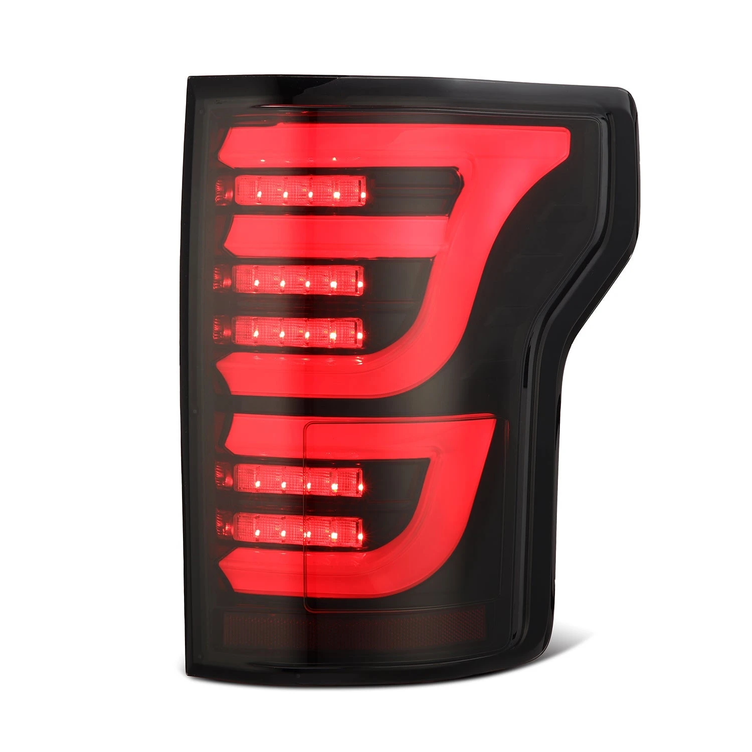 15-20 Ford F150 LUXX-Series LED Tail Lights Black Red 4 15-20 Ford F150 LUXX-Series LED Tail Lights Black Red - Image 2