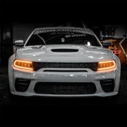 15-23 Dodge Charger NOVA-Series LED Projector Headlights Alpha-Black -Car Light Shop 15 23 dodge charger nova series led projector headlights alpha black 777580