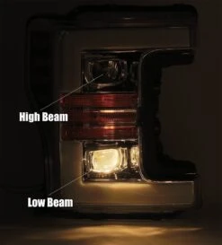 17-19 Ford Super Duty PRO-Series Halogen Projector Headlights Chrome -Car Light Shop 17 19 ford super duty pro series halogen projector headlights chrome 769728