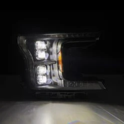 18-20 Ford F150 (MK II 14th Gen Style) NOVA-Series LED Projector Headlights Black -Car Light Shop 18 20 ford f150 mk ii 14th gen style nova series led projector headlights black 716667