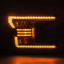 18-20 Ford F150 NOVA-Series LED Projector Headlights Black -Car Light Shop 18 20 ford f150 nova series led projector headlights black 199685