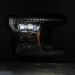 18-20 Ford F150 NOVA-Series LED Projector Headlights Black -Car Light Shop 18 20 ford f150 nova series led projector headlights black 487902