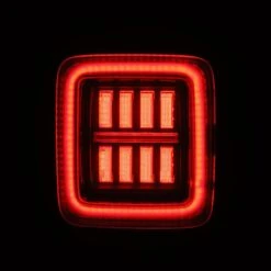 18-24 Jeep Wrangler JL NOVA-Series Prismatic LED Tail Lights Black-Red -Car Light Shop 18 24 jeep wrangler jl nova series prismatic led tail lights black red 209976