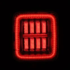 18-24 Jeep Wrangler JL NOVA-Series Prismatic LED Tail Lights Clear -Car Light Shop 18 24 jeep wrangler jl nova series prismatic led tail lights clear 429458