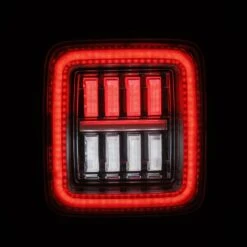 18-24 Jeep Wrangler JL NOVA-Series Prismatic LED Tail Lights Clear -Car Light Shop 18 24 jeep wrangler jl nova series prismatic led tail lights clear 910495