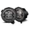18-24 Jeep Wrangler JL/Gladiator JT NOVA-Series LED Projector Headlights Black -Car Light Shop 18 24 jeep wrangler jlgladiator jt nova series led projector headlights black 550512