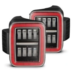 19-24 Jeep Gladiator JT NOVA-Series Prismatic LED Tail Lights Black-Red