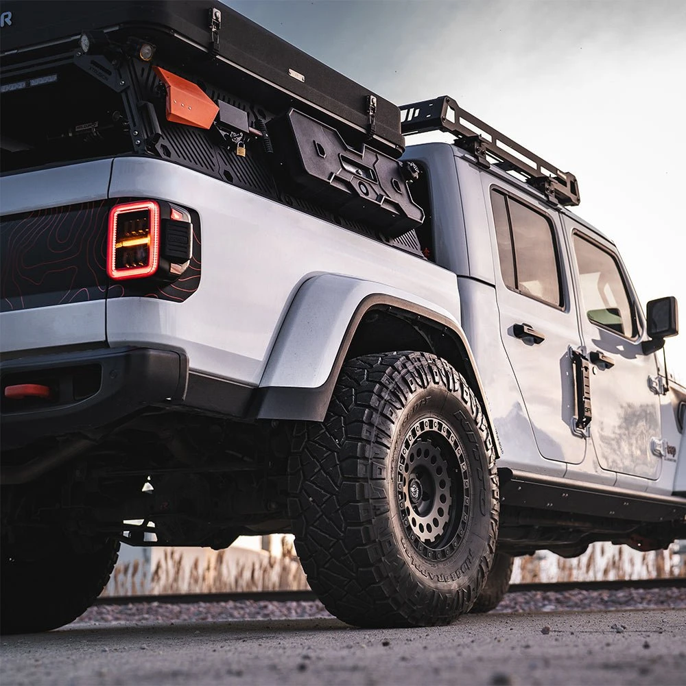 19-24 Jeep Gladiator JT NOVA-Series Prismatic LED Tail Lights Black-Red 4 19-24 Jeep Gladiator JT NOVA-Series Prismatic LED Tail Lights Black-Red - Image 2