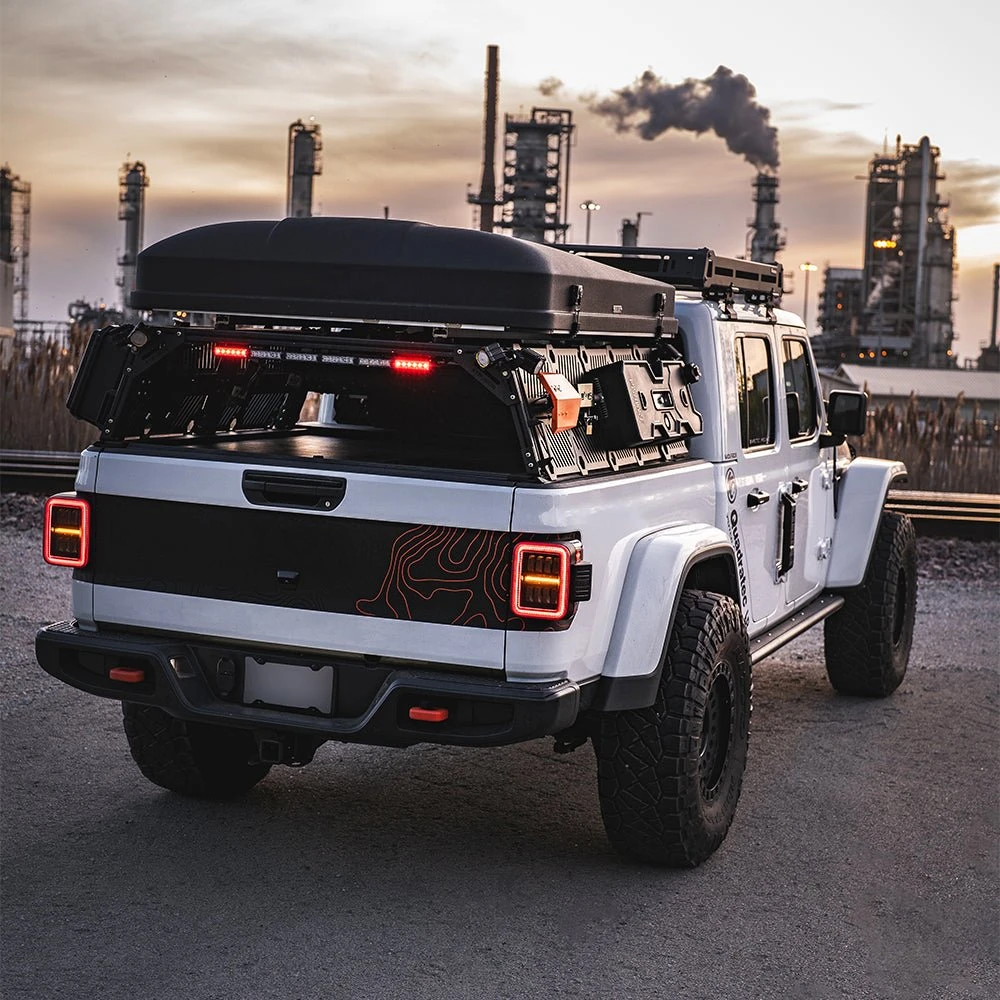 19-24 Jeep Gladiator JT NOVA-Series Prismatic LED Tail Lights Black-Red 5 19-24 Jeep Gladiator JT NOVA-Series Prismatic LED Tail Lights Black-Red - Image 3