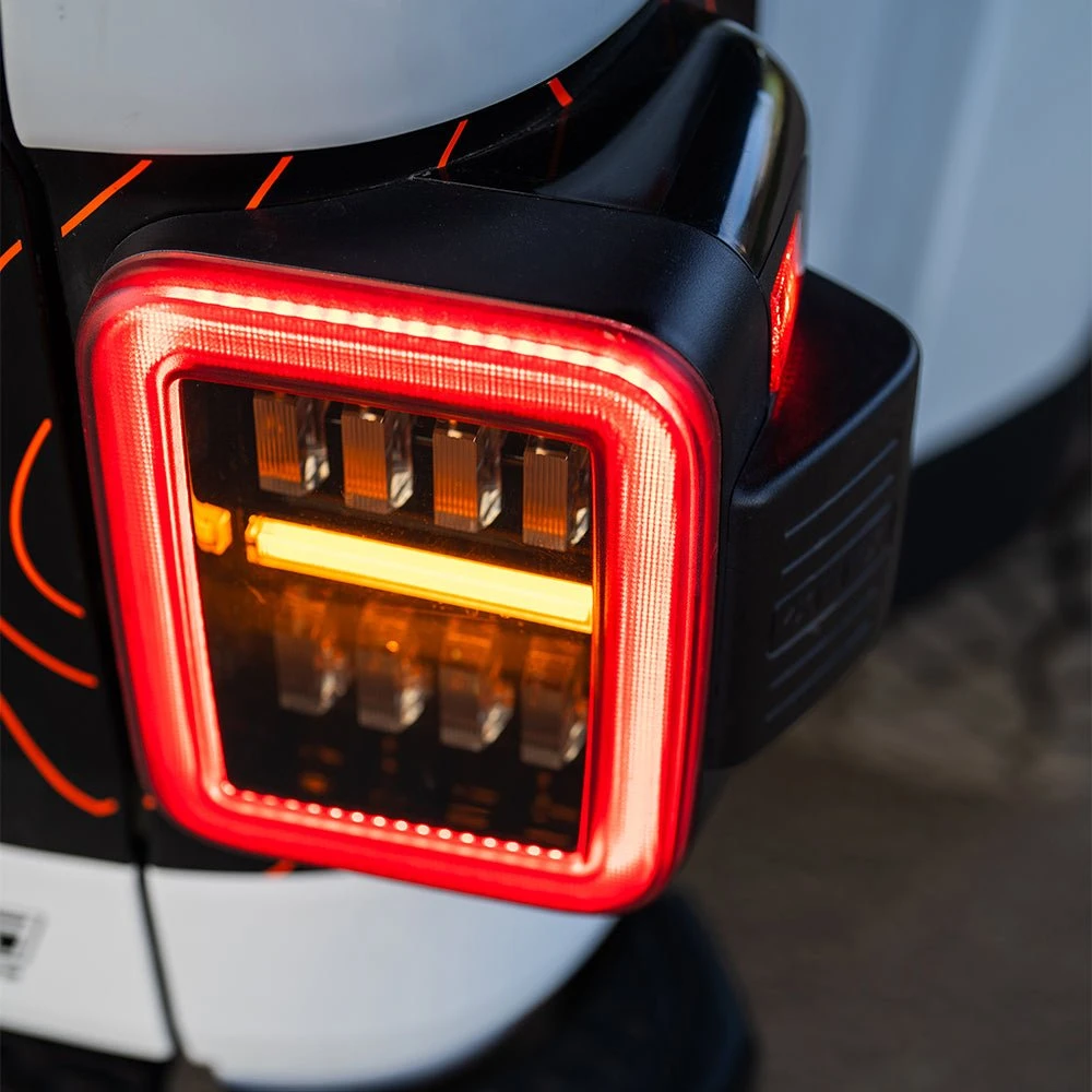 19-24 Jeep Gladiator JT NOVA-Series Prismatic LED Tail Lights Black-Red 6 19-24 Jeep Gladiator JT NOVA-Series Prismatic LED Tail Lights Black-Red - Image 4