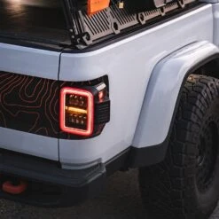 19-24 Jeep Gladiator JT NOVA-Series Prismatic LED Tail Lights Chrome -Car Light Shop 19 24 jeep gladiator jt nova series prismatic led tail lights chrome 388074